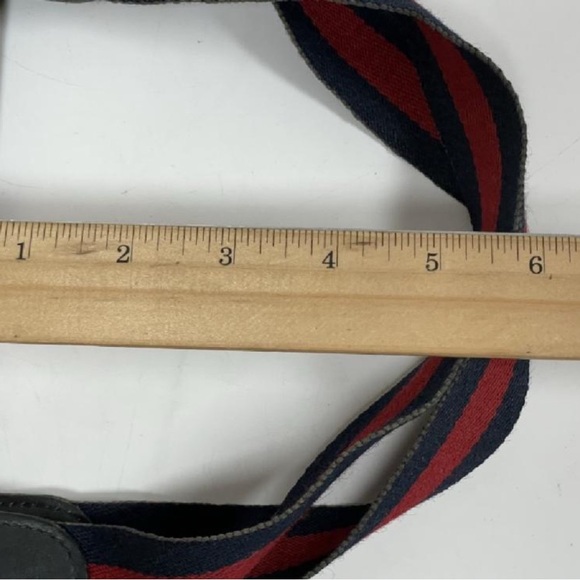 VINTAGE Gucci Web GG Navy Sherry Line Tote Bag - Picture 13 of 14